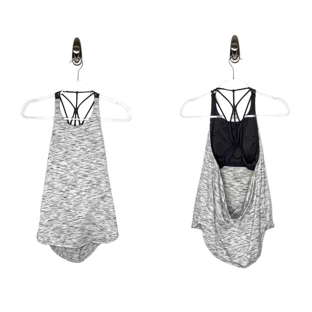 lululemon | Raise The Barre Tank Tiger Space Dye Black White / Dark Carbon 6